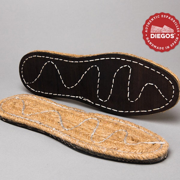 Traditional espadrilles soles from Spain, made with recycled pneumatic rubber  | Made in Spain | For men and woman | Vintage shoe soles