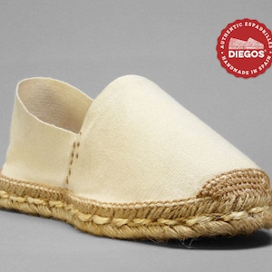 Original 1920's ivory white Espadrilles with hand stitched soles (No rubber)  | 100% hand made in Spain  | For both men and women