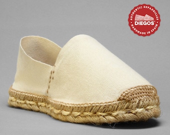 Espadrillas originali anni '20 color avorio con suola cucita a mano (non in gomma) / 100% fatte a mano in Spagna / Per uomo e donna