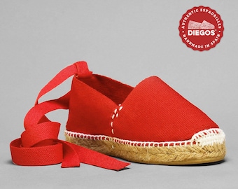 Diegos® Kids Red espadrilles  | Made in Spain, hand stitched  | For both boys and girls |  Dolores Encanto shoes | Ships from NY