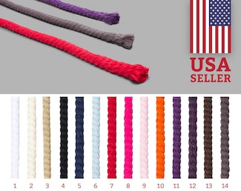 7mm Braided cord made in Spain | Macrame | 100% cotton original rope from Valencia | Ideal rope for shoes and espadrilles | Organic dye