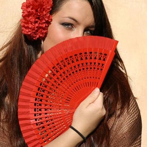 Hand-Painted Classic Spanish Abanico | Made in Spain | Elegant & Durable Fan for Everyday Use image 8