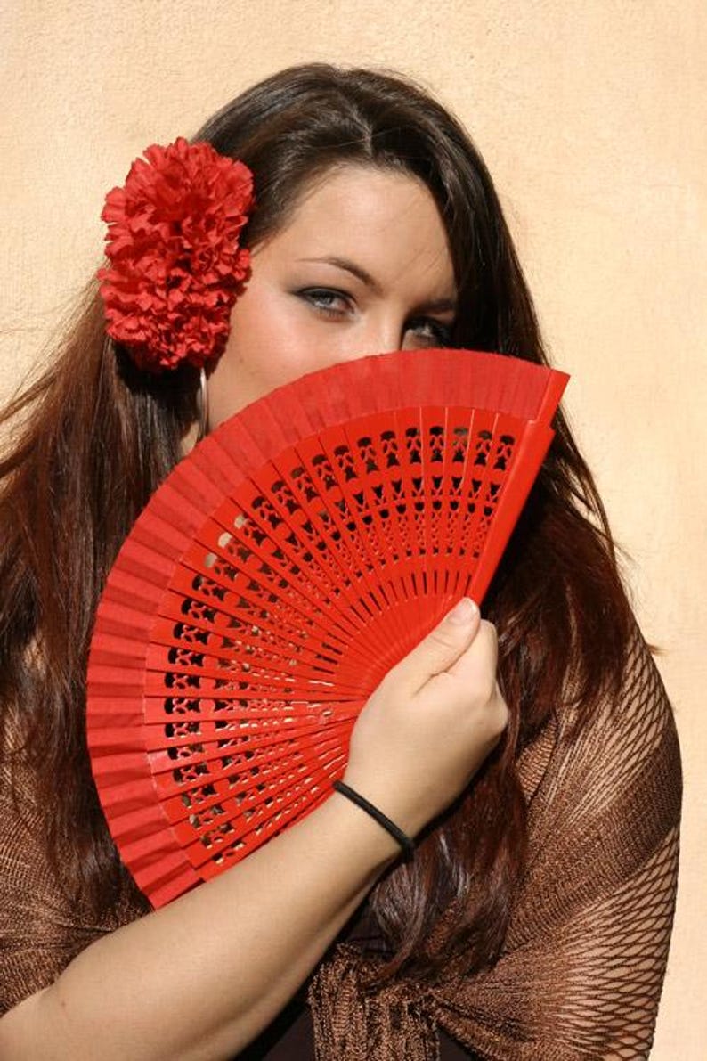 Hand-Painted Classic Spanish Abanico | Made in Spain | Elegant & Durable Fan for Everyday Use image 8