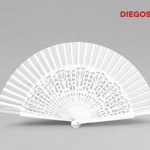 Abanico español clásico pintado a mano / Hecho en España / Abanico elegante y duradero para uso diario