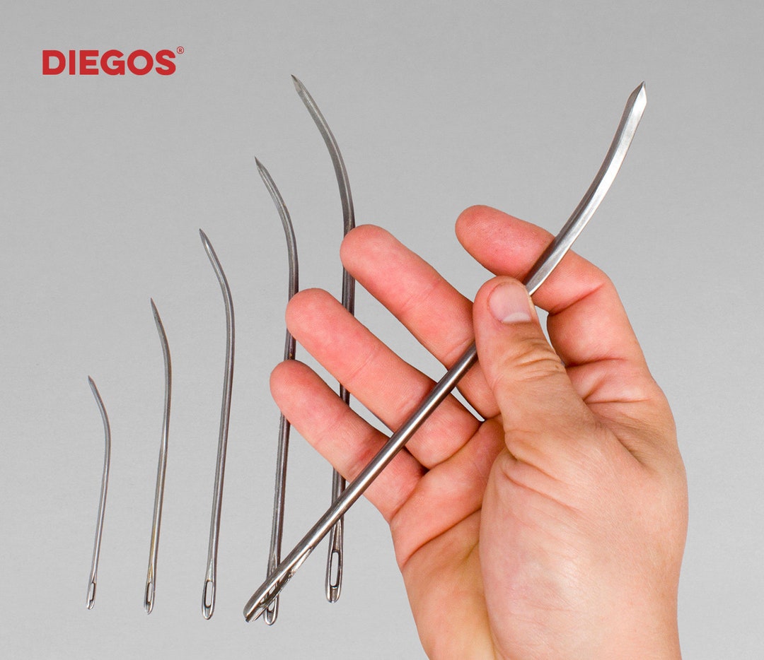 Set 12 Aghi Curvi Per Cucire Pelle E Parrucche - Aghi A C Per Selleria E Tappezzeria - Foto 6