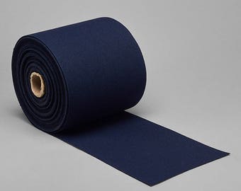 Traditional navy blue cotton Selvedge canvas made in Spain | used to make espadrilles and accessories | 5.9” (15 cm) wide canvas