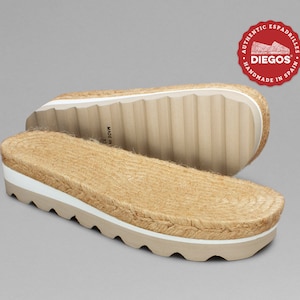 Limited edition low wedge espadrilles soles with 2 levels of Eva rubber - Made in Spain - Authentic alpargata soles from la Rioja