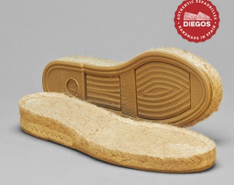 Espadrilles medium wedge rope soles | Made in Spain | Make your own espadrilles | rope made with recycled canvas in Barcelona