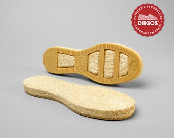 KIDS Espadrilles flat rope soles | Made in Spain | Make your own espadrilles | Partial rubber |  Shoes soles for kids, woman and men