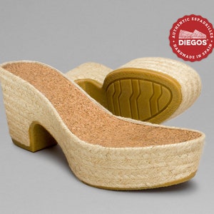 Espadrilles  High heel Platform rope soles | Made in Spain | Make your own espadrilles | rope made with recycled canvas in Barcelona