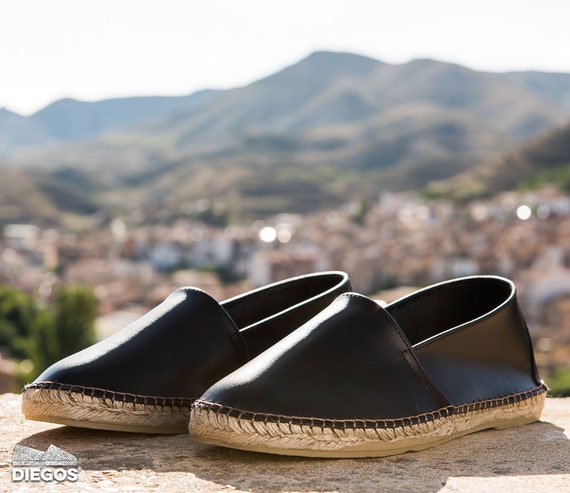 Diegos® Men's Black Spanish Leather Shoes - Etsy
