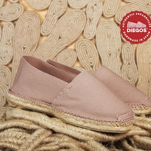 Diegos® Classic flache hellbraune Espadrilles-Schuhe in Jute genäht | Hergestellt in Spanien, handgenäht | Sowohl für Männer als auch für Frauen