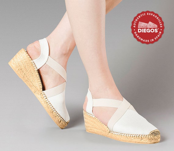 Diegos® Classic Wedge Ivory Belen Espadrilles Shoes |