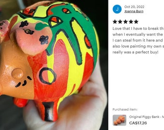 Original Piggy Bank - Must Break to Open | Handmade in Spain | No