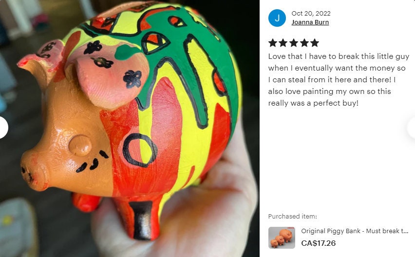 Original Piggy Bank - Must break to open | Handmade in Spain | No
