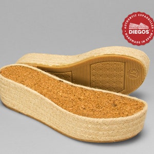 Espadrilles medium Platform rope soles | Made in Spain | Make your own espadrilles | Women&#39;s Fashion high wedge soles | Insoles optional