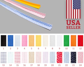 10mm DOUBLE fold bias tape made in Spain - Ships from NY - ideal for face masks - 100% Cotton - Bias binding, sewing accessory - New