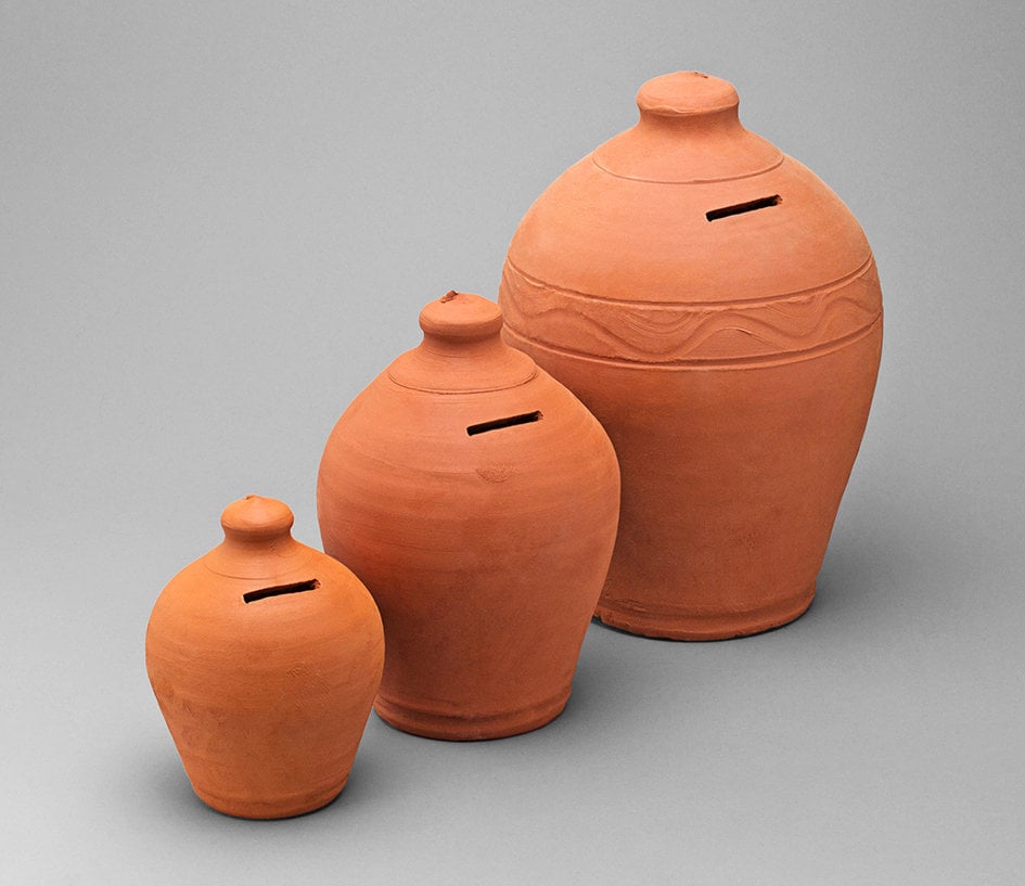 Earthenware piggy bank sale