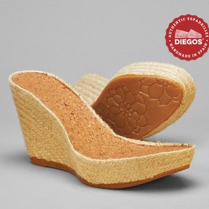 Espadrilles  High Platform  rope soles | Made in Spain | Make your own espadrilles | rope made with recycled canvas | Insoles optional