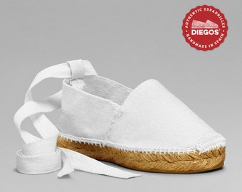 Diegos® Kids white espadrilles  | Made in Spain, hand stitched  | For both boys and girls | Encanto sandals | Ships from NY
