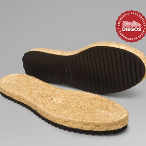 Espadryle płaskie, czarne, z gumową podeszwą Eva | dla kobiet i mężczyzn | Wyprodukowano w Hiszpanii | Zrób własne espadryle | Podeszwy butów | Wysyłka z Nowego Jorku