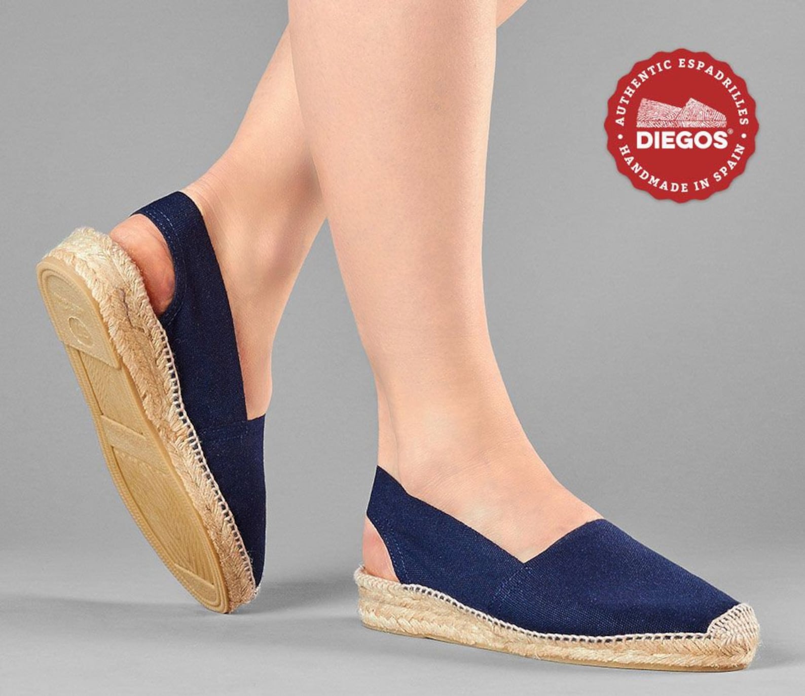 DiegosÂ® Classic navy blue low wedge Catalina espadrilles shoes | Etsy