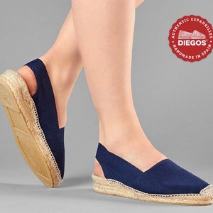 Diegos® Classic Navy Blue Low Wedge Catalina Espadrilles Shoes - Etsy