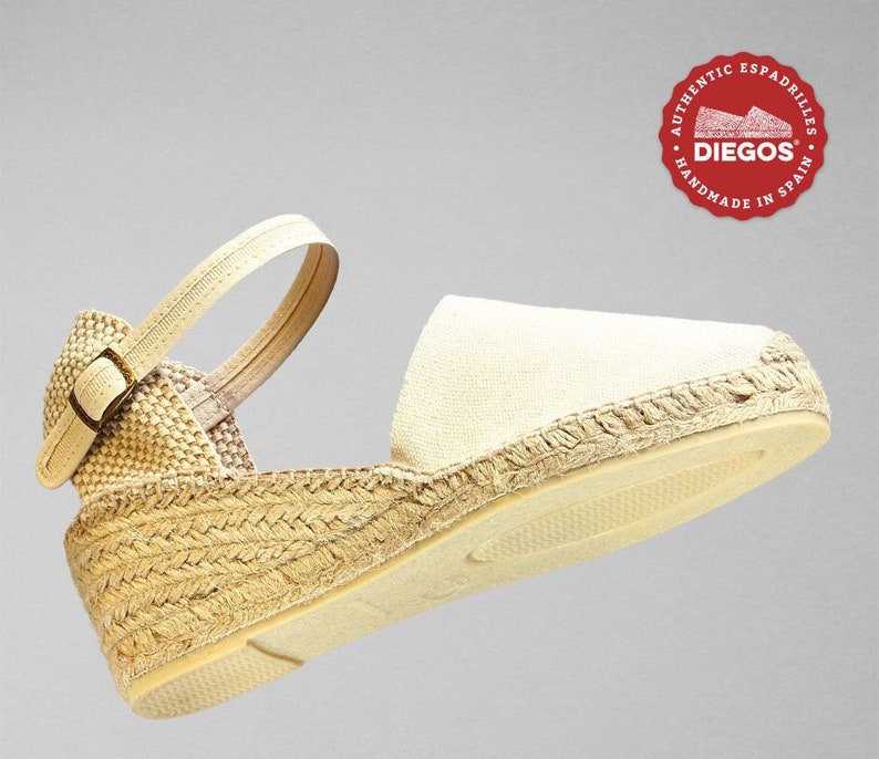 Diegos® Classic High Wedge Ivory Carmen Espadrilles Shoes Hand - Etsy