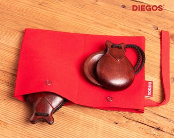 Spanish Castanets With Custom Travel Bag - Castañuelas