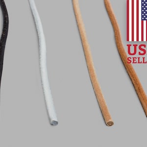 4mm Leather cord made in Spain | Flexible leather rope | Genuine Spanish leather | We ship from NY