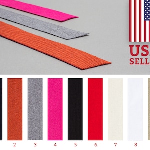 1&quot; - 2.5cm Wide cotton twill ribbon | Woven in Valencia, Spain | Many colors available | Twill tape or twilled tape | We ship from NY