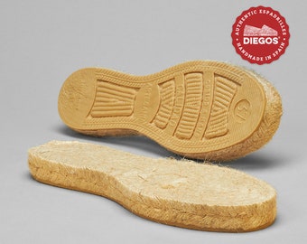 Espadrilles flat rope soles | for Woman & Men  | Made in Spain| Make your own espadrilles |  Ships from NY | Fully covered in rubber