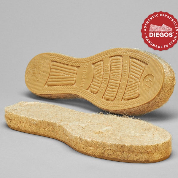 Espadrilles flat rope soles | for Woman & Men  | Made in Spain| Make your own espadrilles |  Ships from NY | Fully covered in rubber