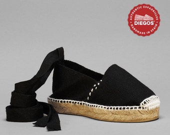 Diegos® Kids black espadrilles  | Made in Spain, hand stitched | Ships from NY | Encanto shoes