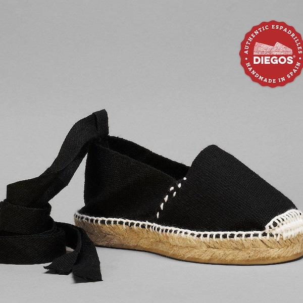 Diegos® Kids black espadrilles  | Made in Spain, hand stitched | Ships from NY | Encanto shoes