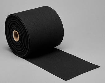 Traditionelle schwarze Webkante aus Baumwolle hergestellt in Spanien | zur Herstellung von Espadrilles und Accessoires | 5,9 ”(15 cm) breite Leinwand