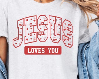 Jesus älskar dig PNG och SVG - Amen PNG - Coquette Christian png - Klippfiler för Cricut och sublimeringsdesign