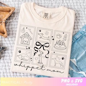 Whippet PNG SVG - Whippet Hund Design - Windhund Silhouette SVG - Hundemama Plotterdatei - Whippet Geschenke für Hundeliebhaber - Cricut Cut Datei