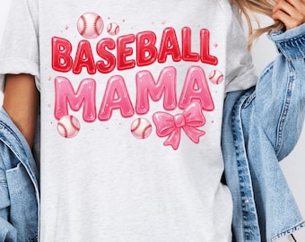 Gummy Baseball Mom PNG für Baseball Sweatshirt | Kokette Jelly Candy Tball Mama Baseball Saison PNG | Kawaii Gummibärchen Baseball Schleife PNG