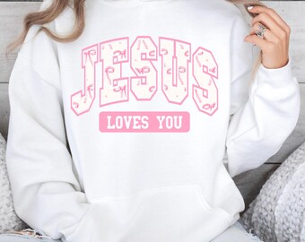 Jesus älskar dig PNG och SVG - Amen PNG - Coquette Christian png - Klippfiler för Cricut och sublimeringsdesign