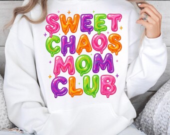 Gummibärchen Mama PNG Design für Mama Sweatshirt | Kokette Jelly Candy Mom Life PNG | Kawaii Gummibärchen Preppy Bow Mama PNG für Mutterschaft Designs