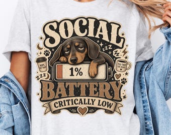 Grappige anti-sociale worsthond, moeder, png | Teckelliefhebber Snarky humorontwerp | Sarcastisch retro hondenliefhebberscadeau | Weiner Dog Doxie Mama, png