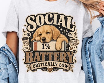 Grappige antisociale golden retriever-moeder, png | Ontwerp met grappige retriever-grappige humor | Sarcastisch retro hondenliefhebberscadeau | Sassy Golden Lover, png