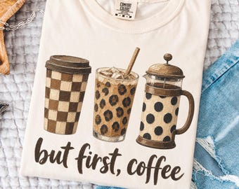 Trendy realistisch Paint Coffee Addict-png-ontwerp | Handgeschilderde ijskoffie citaat, png PNGEgg | Boujee Cosy Coffee retro dambordpatroon | Olieverf