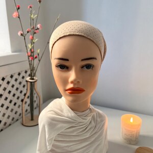 Volumizer Hat for Women after chemo in beige