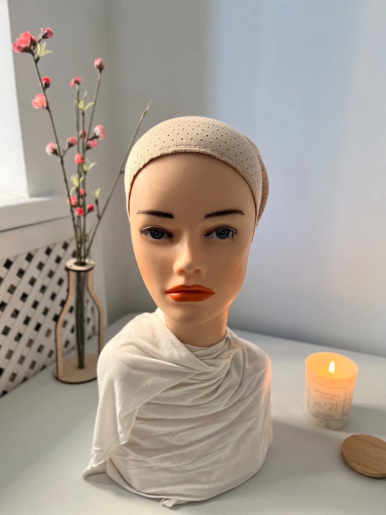 Volumizer Hat for Women after chemo in beige