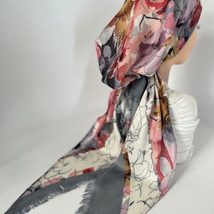 NEW! Pre-Tied Scarf for Women, HandMade Tichel Bandana, Light Cotton Head Cover, Grip Hat with Long Tails