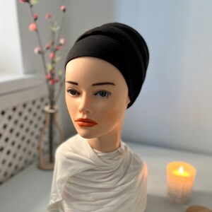 Black Non-Slip Tichel Volumizer For Under Headwraps
