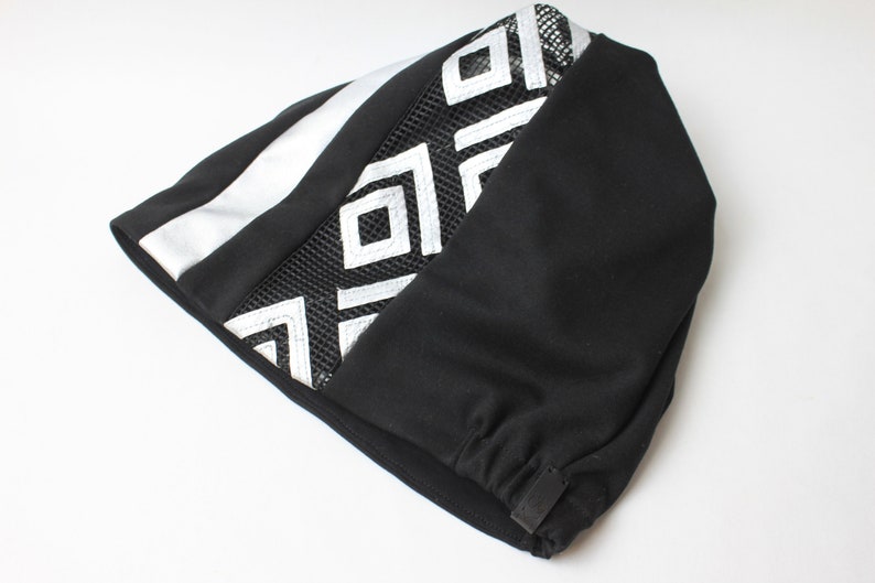 Stylish Black Slouchy Hat with Silver Parts for Women