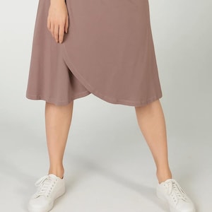 Wrap Sport Skirt for Women – Athletic Cotton Jersey Skirt for Yoga, Jogging, or or Casual Wear | Breathable Modest Skirt for Girls